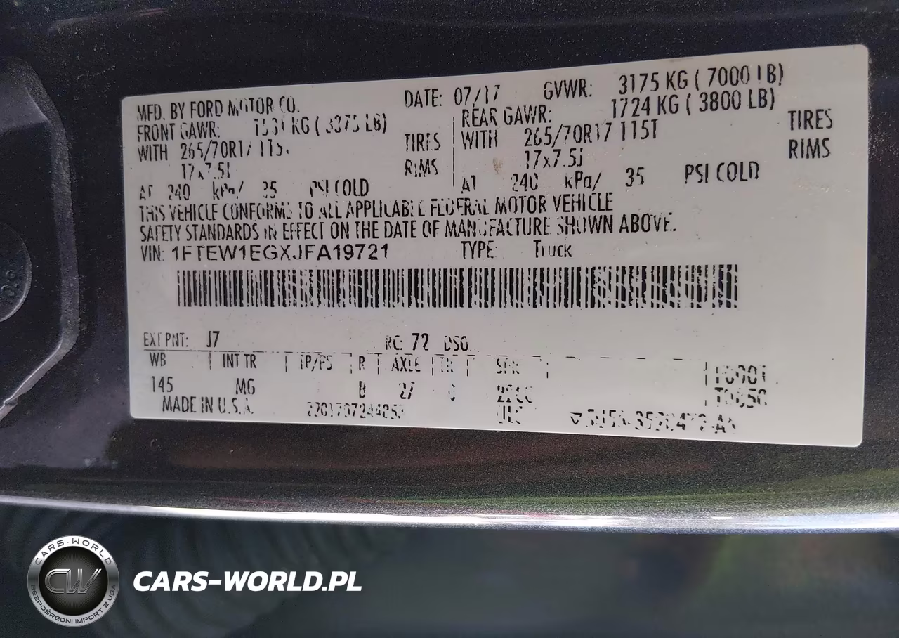 2018 Ford F-150 Xlt VIN:1FTEW1EGXJFA19721 - 9