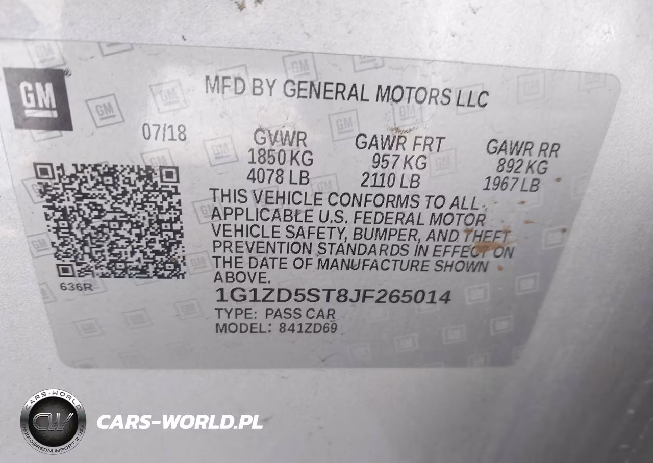 2018 Chevrolet Malibu Lt VIN:1G1ZD5ST8JF265014 - 9