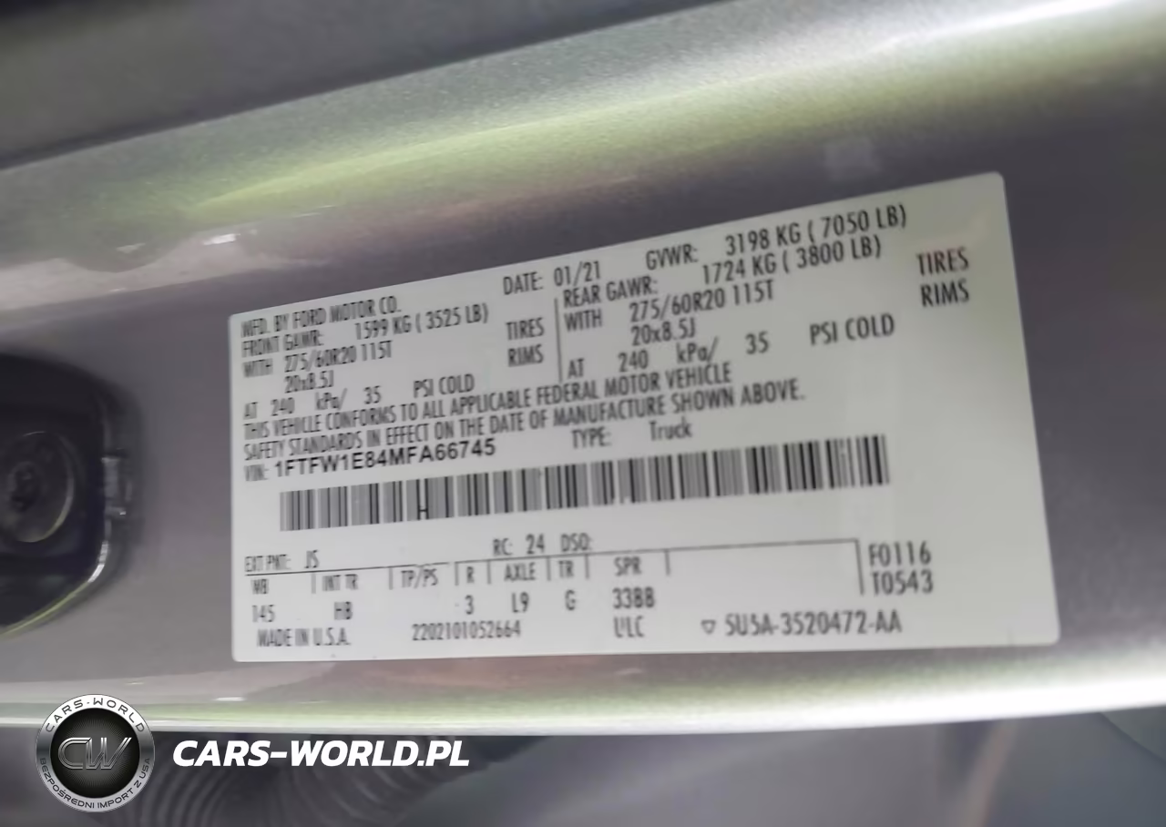 2021 Ford F-150 Lariat VIN:1FTFW1E84MFA66745 - 9