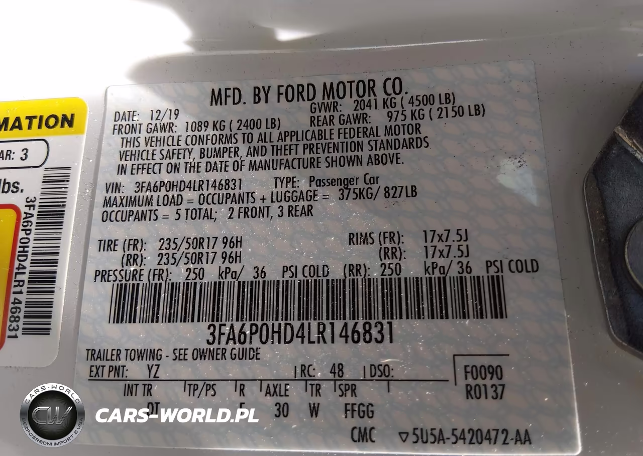 2020 Ford Fusion Se VIN:3FA6P0HD4LR146831 - 9