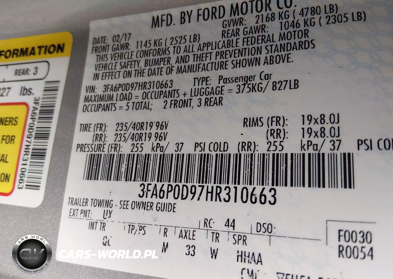 2017 Ford Fusion Platinum VIN:3FA6P0D97HR310663 - 9