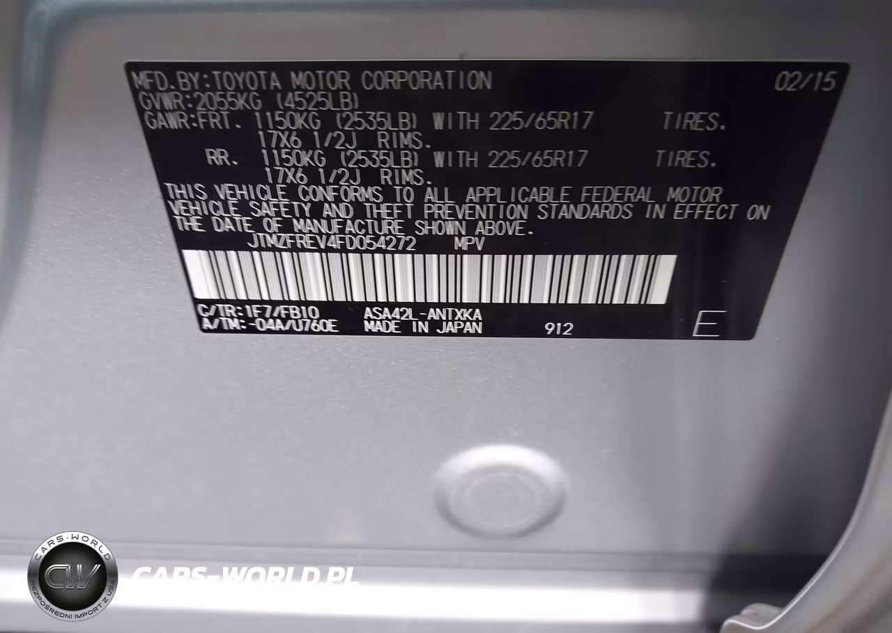 2015 Toyota Rav4 Le VIN:JTMZFREV4FD054272 - 9