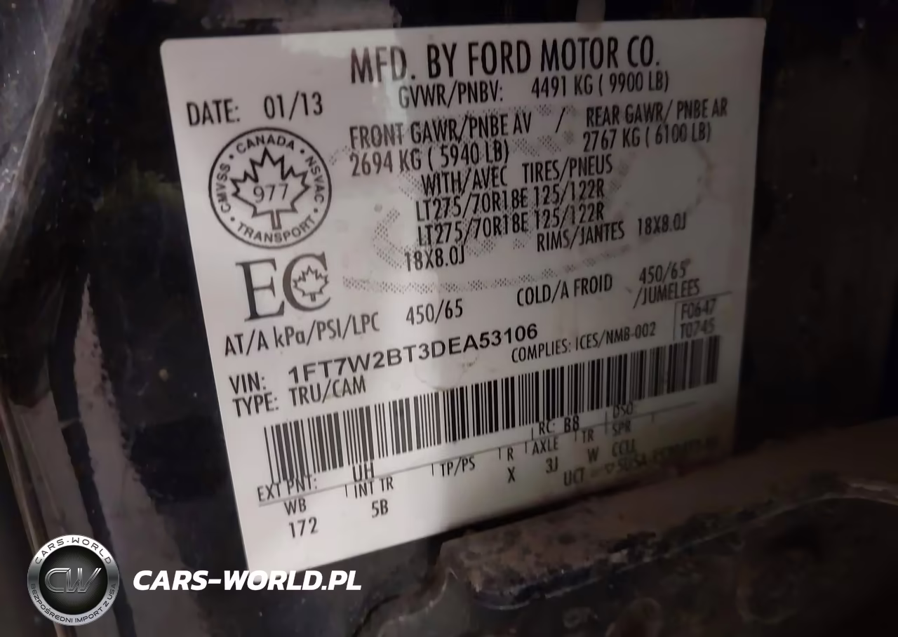 2013 Ford F-250 Lariat VIN:1FT7W2BT3DEA53106 - 9