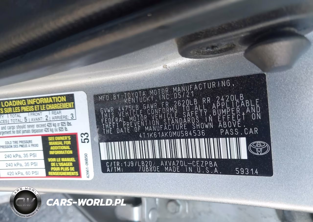 2021 Toyota Camry Xse VIN:4T1K61AK0MU584536 - 9