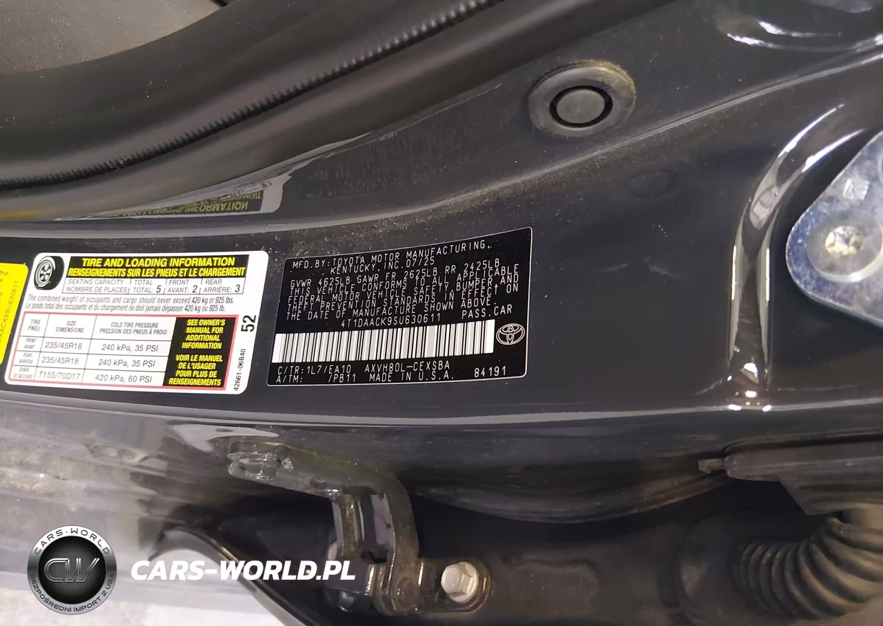 2025 Toyota Camry Se VIN:4T1DAACK9SU630611 - 9