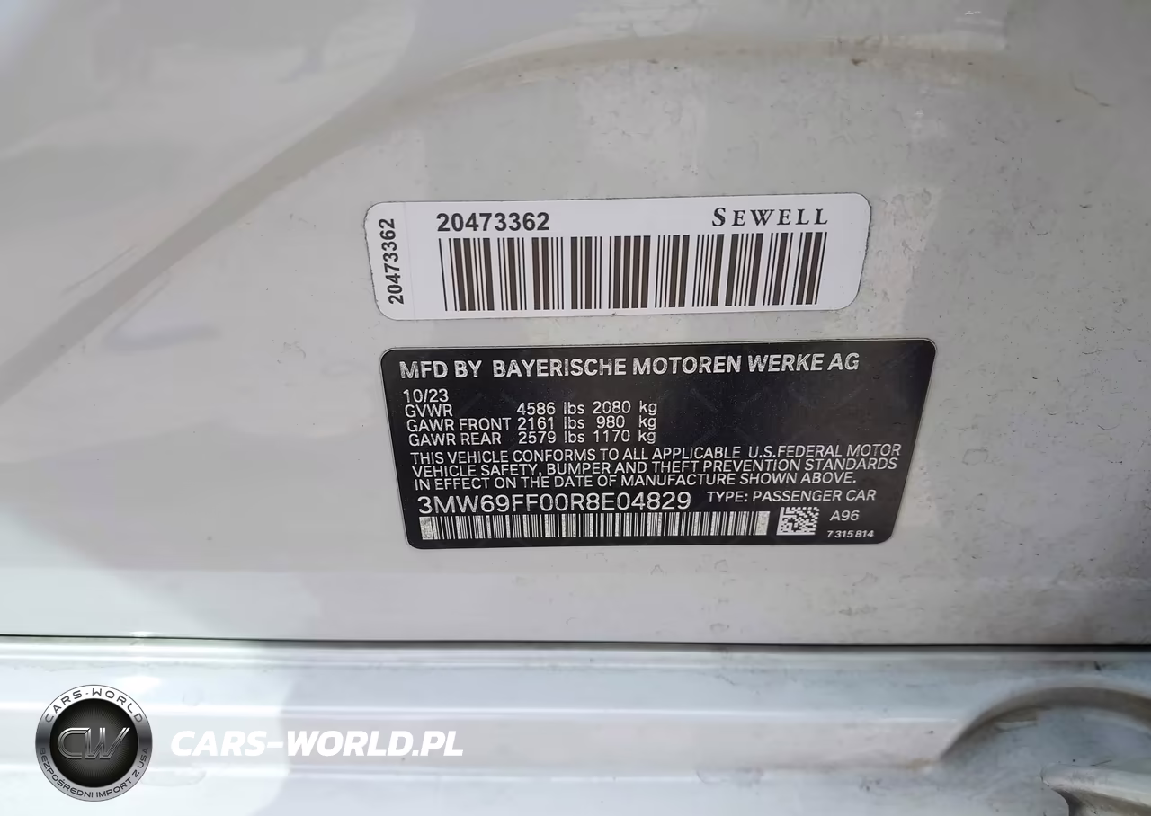 2024 BMW 330I VIN:3MW69FF00R8E04829 - 9