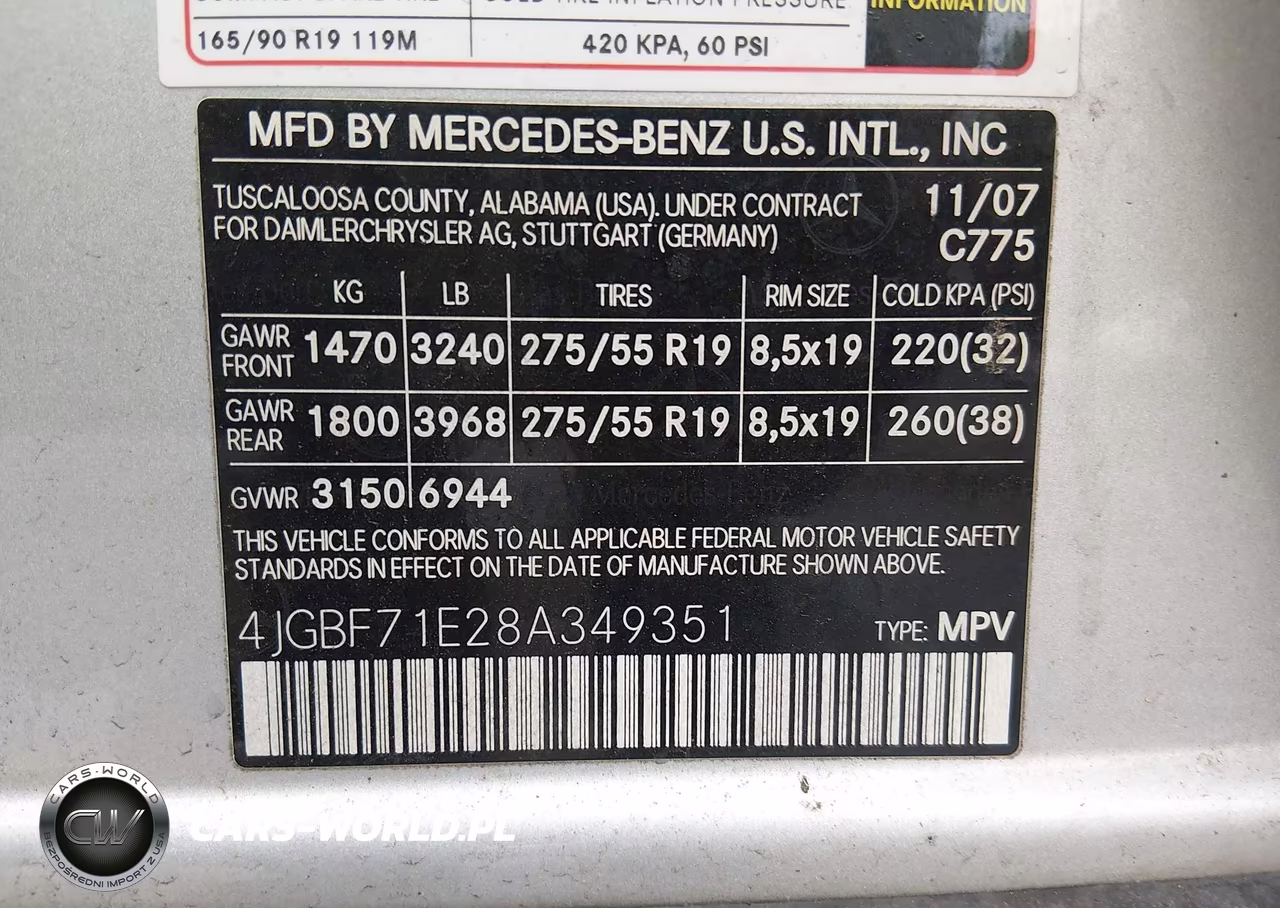 2008 Mercedes-Benz Gl 450 4Matic VIN:4JGBF71E28A349351 - 9