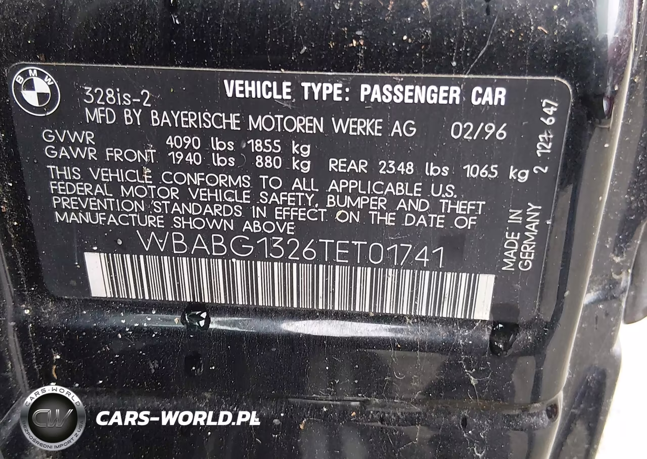 1996 BMW 328 Is VIN:WBABG1326TET01741 - 9