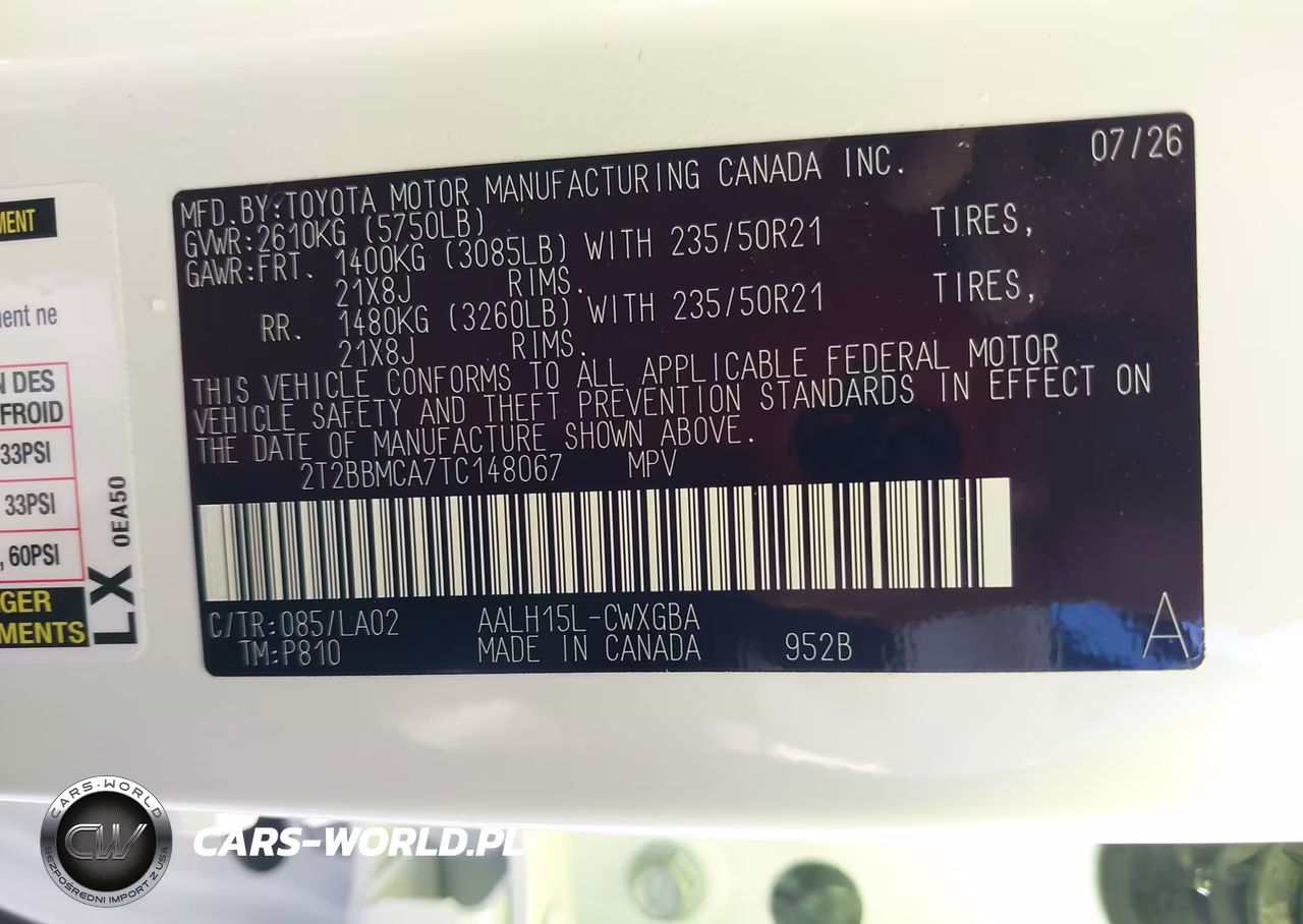 2026 Lexus Rx 350H Luxury VIN:2T2BBMCA7TC148067 - 9