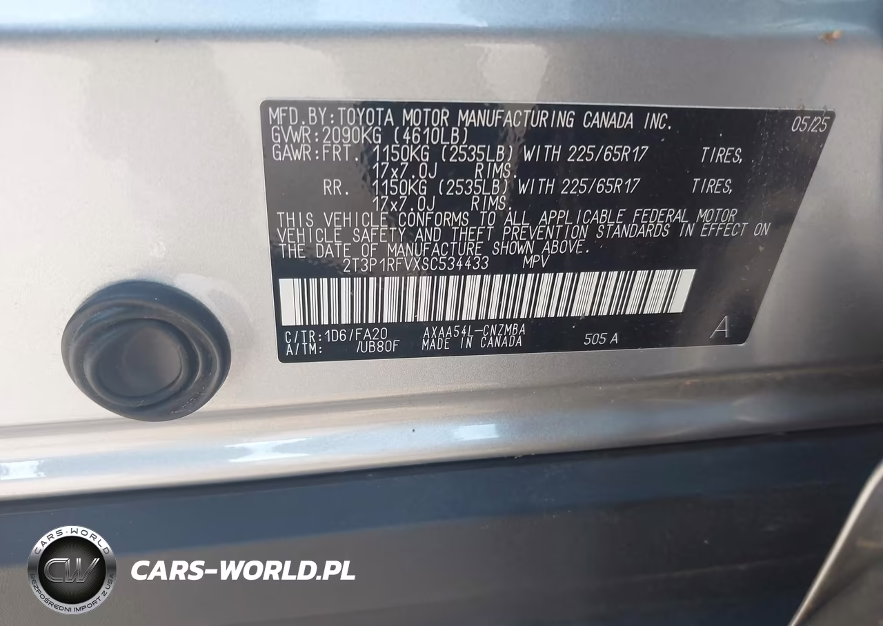 2025 Toyota Rav4 Xle VIN:2T3P1RFVXSC534433 - 9