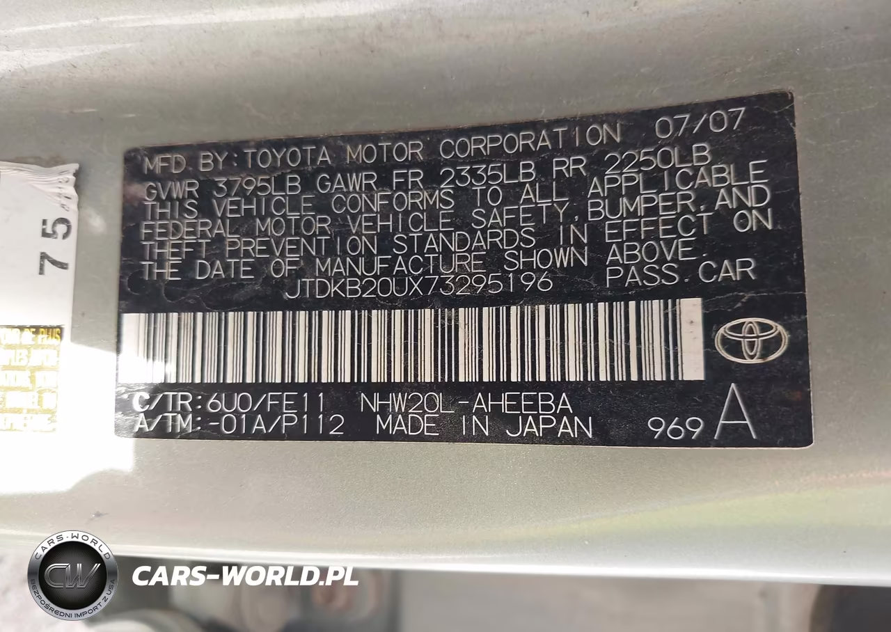 2007 Toyota Prius VIN:JTDKB20UX73295196 - 9