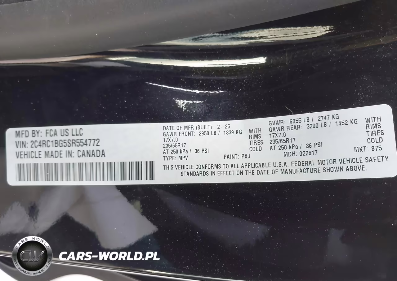 2025 Chrysler Pacifica Select VIN:2C4RC1BG5SR554772 - 9