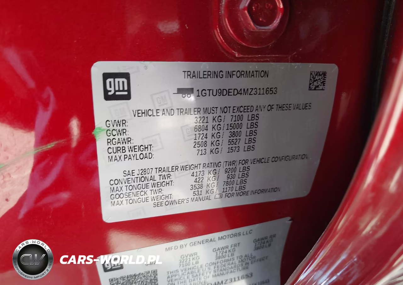 2021 GMC Sierra 1500 4Wd Short Box Slt VIN:1GTU9DED4MZ311653 - 9