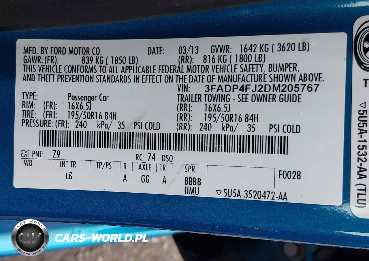 2013 Ford Fiesta Titanium VIN:3FADP4FJ2DM205767 - 9