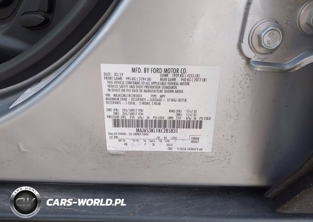 2019 Ford Ecosport Titanium VIN:MAJ6S3KL1KC285831 - 9