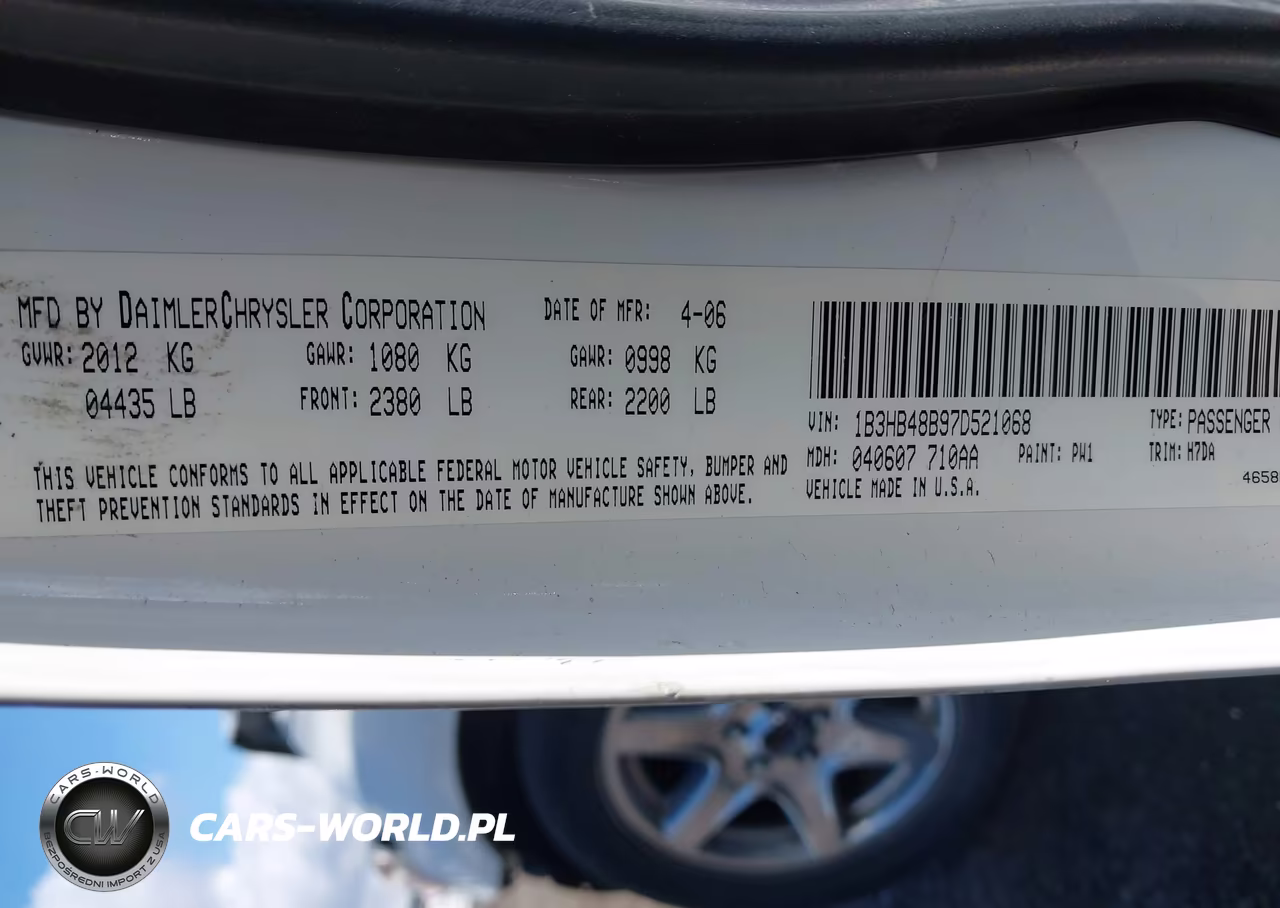 2007 Dodge Caliber Sxt VIN:1B3HB48B97D521068 - 9