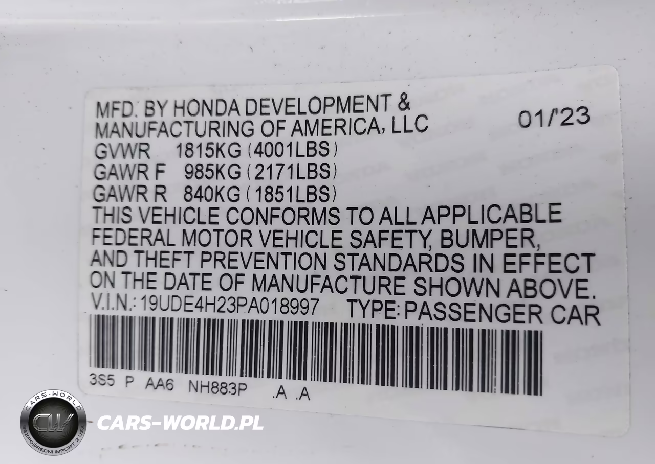 2023 Acura Integra VIN:19UDE4H23PA018997 - 9