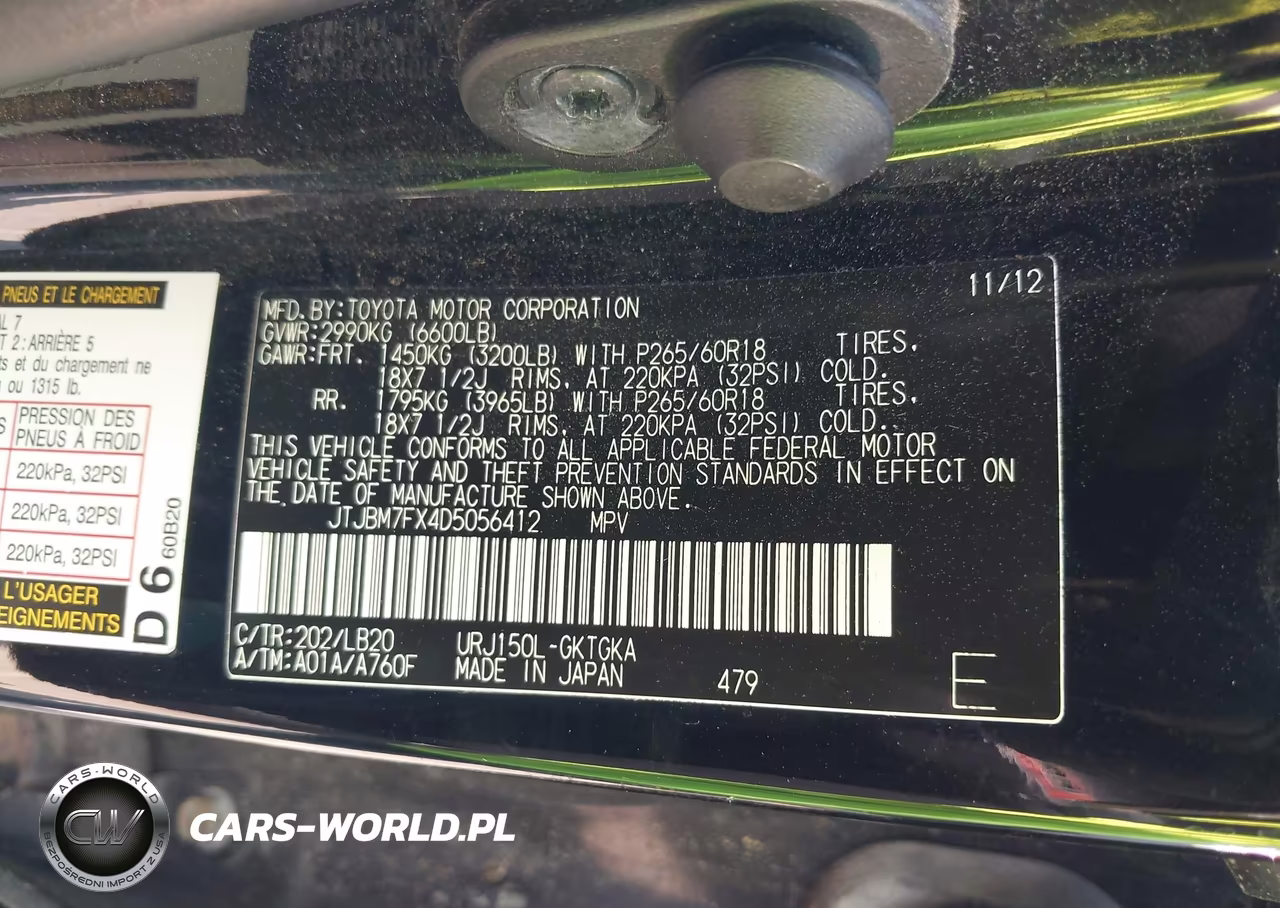 2013 Lexus Gx 460 VIN:JTJBM7FX4D5056412 - 9