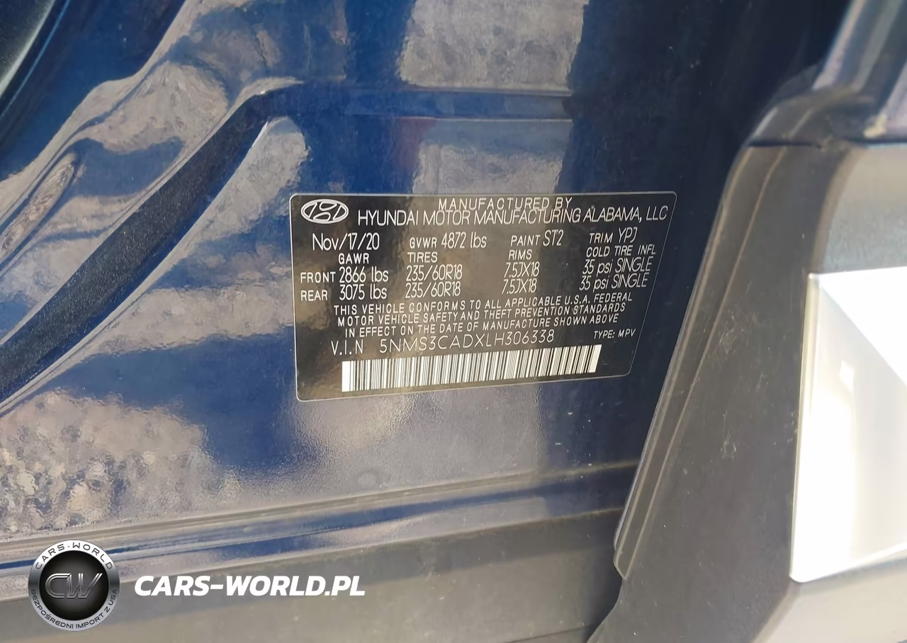 2020 Hyundai Santa Fe Sel VIN:5NMS3CADXLH306338 - 9