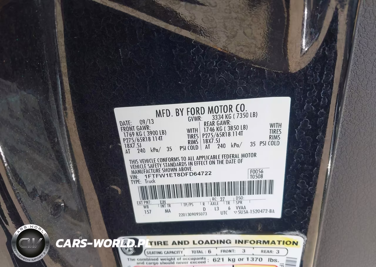 2013 Ford F-150 Xlt VIN:1FTFW1ET8DFD64722 - 9