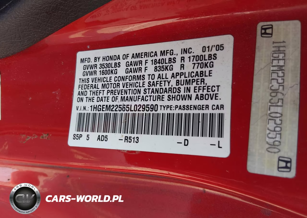 2005 Honda Civic Lx VIN:1HGEM22565L029590 - 9