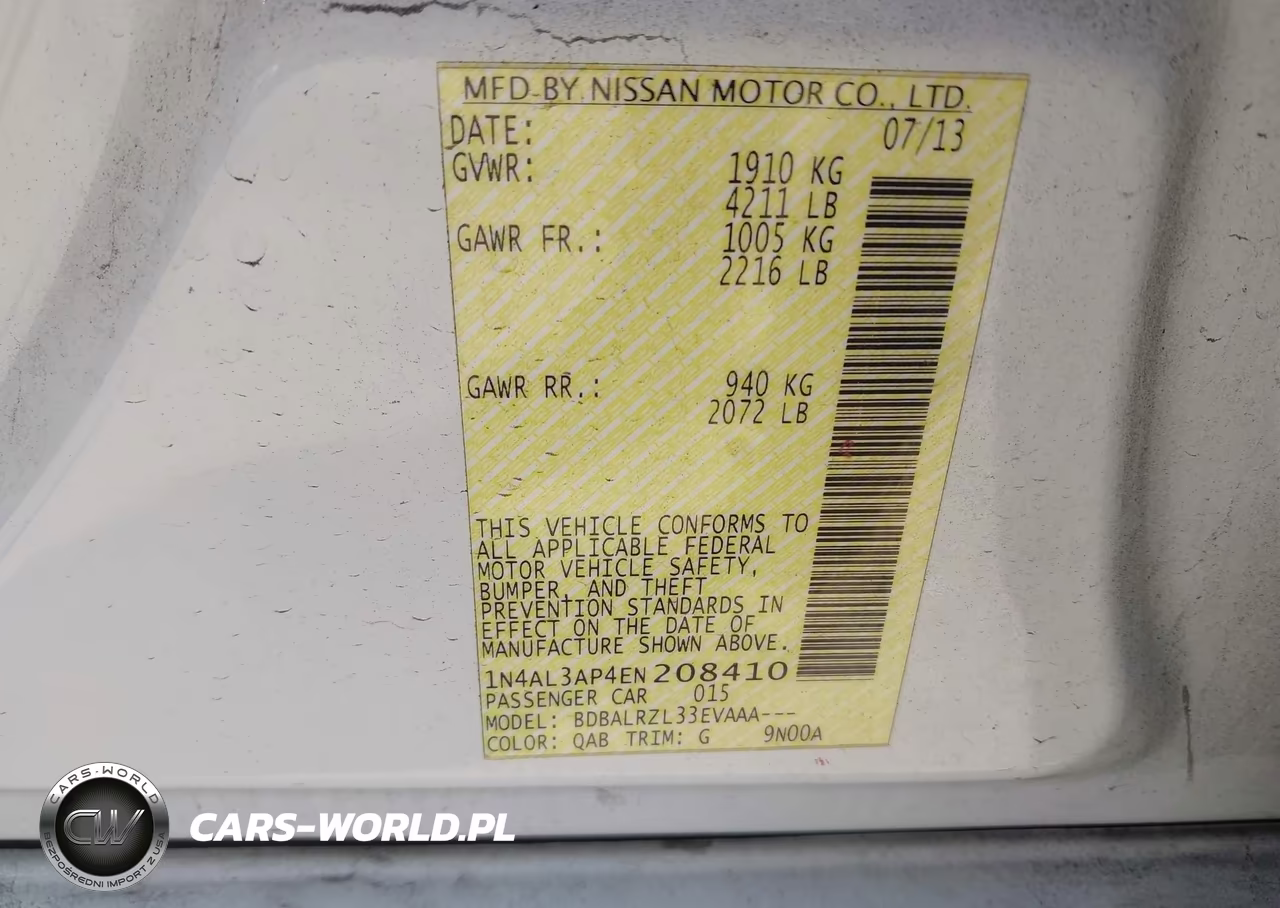 2014 Nissan Altima 2.5 S VIN:1N4AL3AP4EN208410 - 9