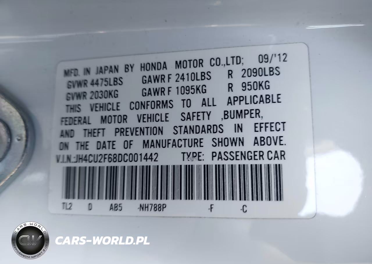 2013 Acura Tsx 2.4 VIN:JH4CU2F68DC001442 - 9