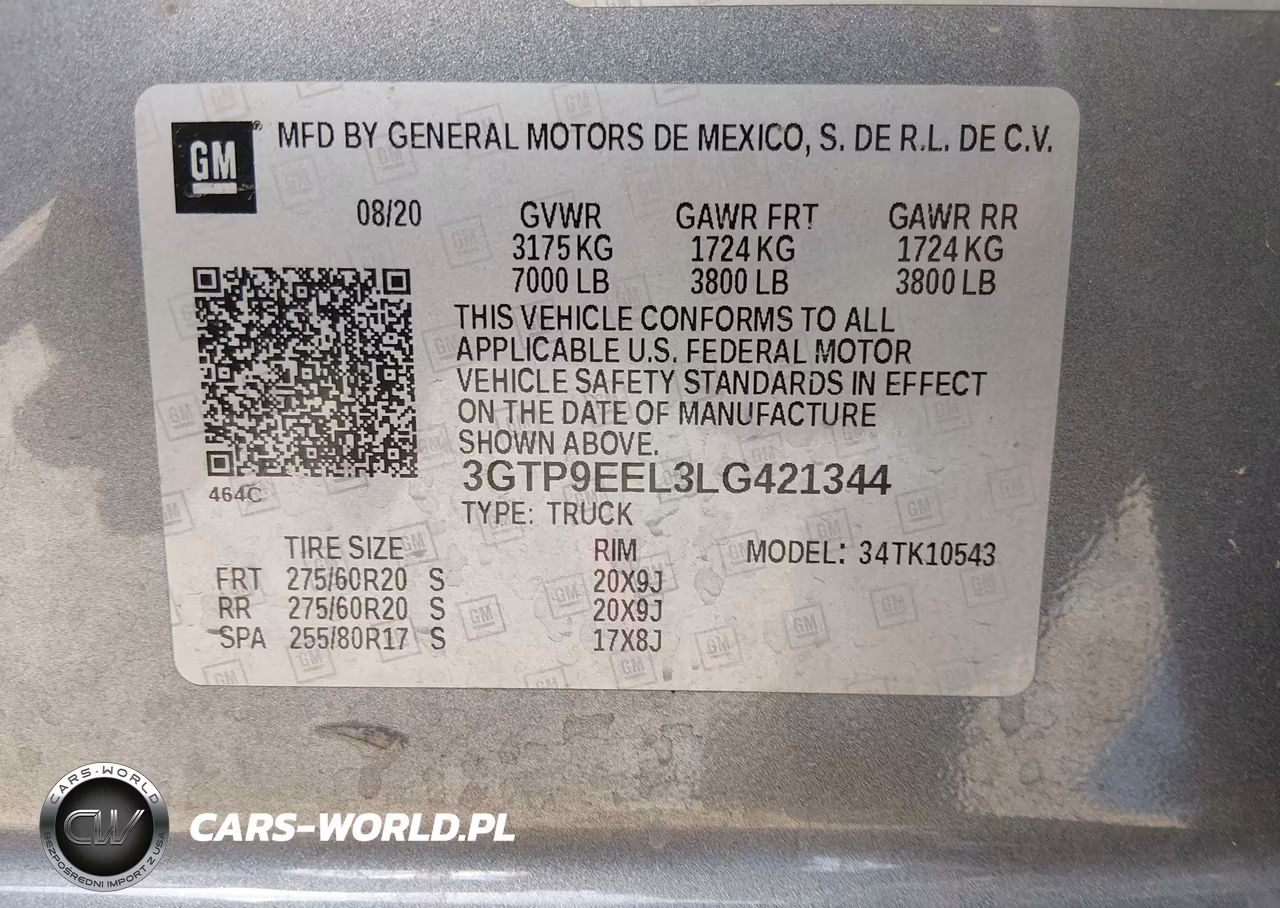 2020 GMC Sierra 1500 4Wd Short Box At4 VIN:3GTP9EEL3LG421344 - 9