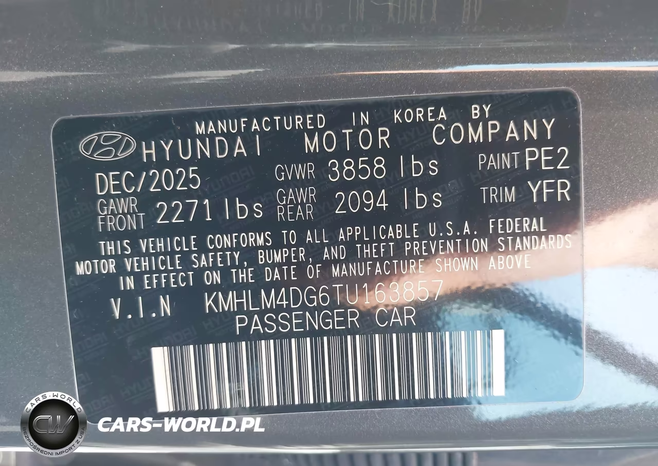 2026 Hyundai Elantra Sel Sport VIN:KMHLM4DG6TU163857 - 9