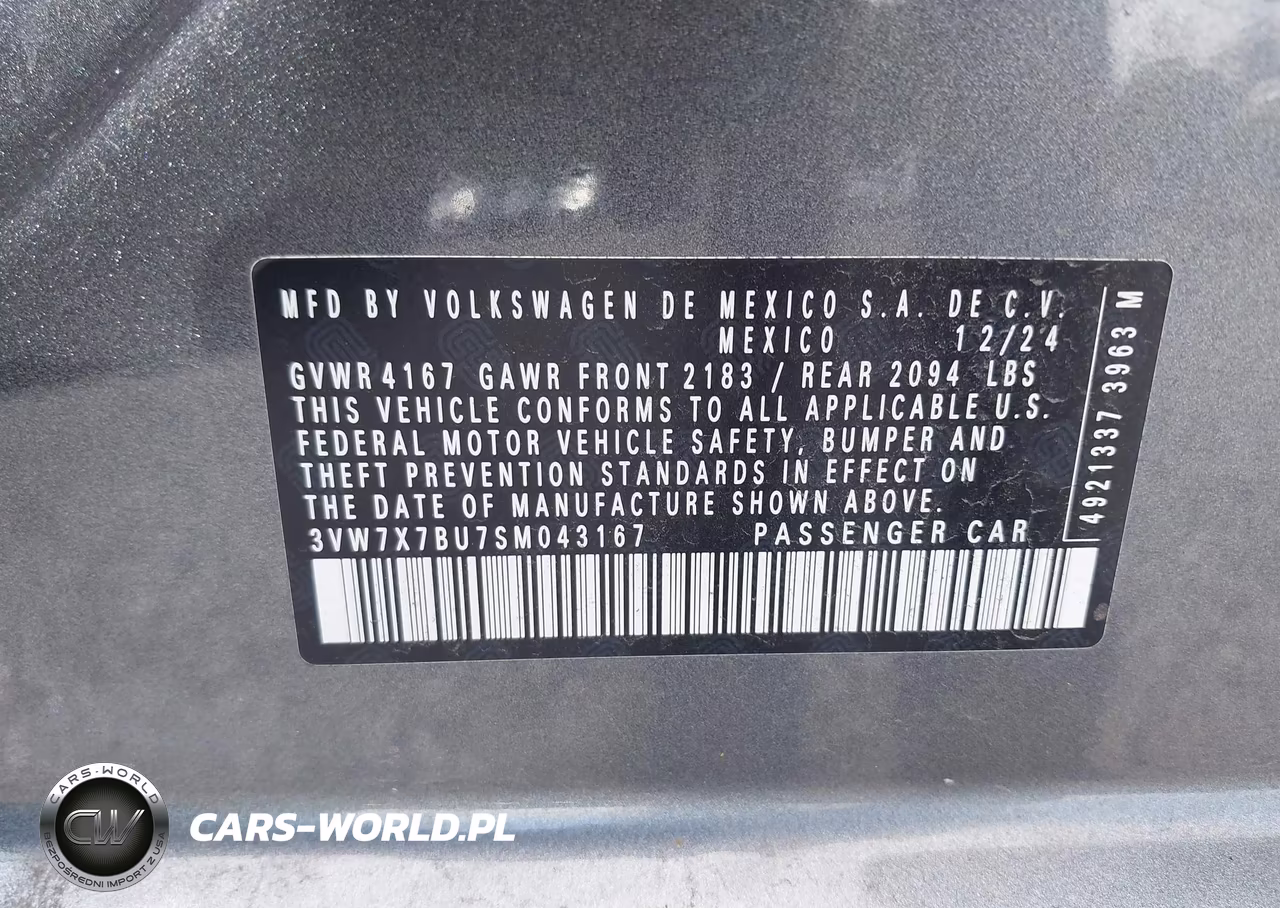 2025 Volkswagen Jetta 1.5T Se VIN:3VW7X7BU7SM043167 - 9