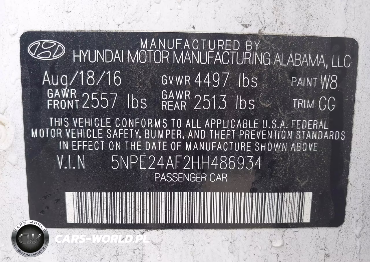 2017 Hyundai Sonata VIN:5NPE24AF2HH486934 - 9