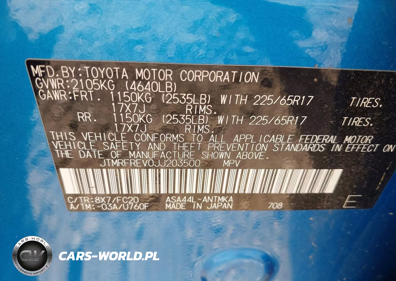 2018 Toyota Rav4 Xle VIN:JTMRFREV0JJ203500 - 9