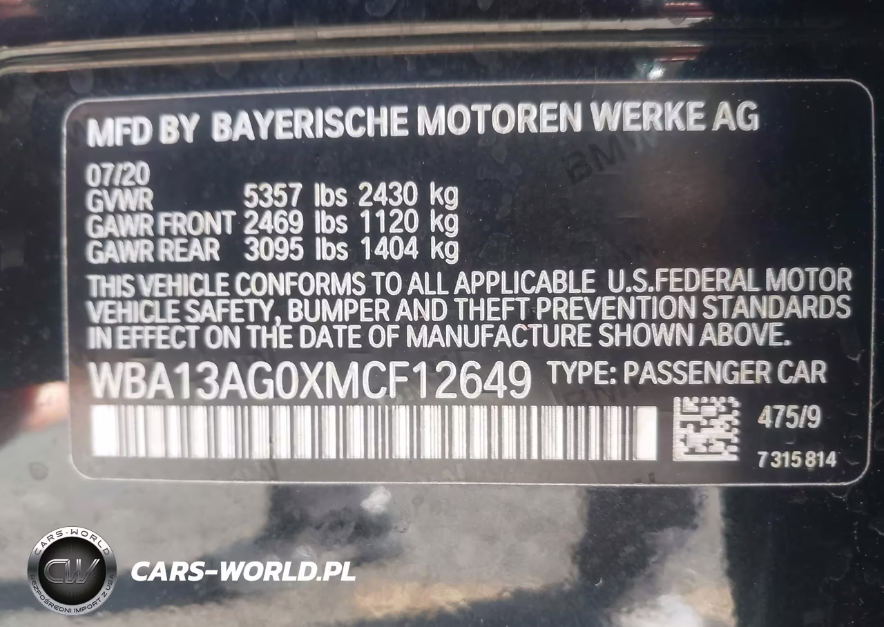 2021 BMW 530E VIN:WBA13AG0XMCF12649 - 9