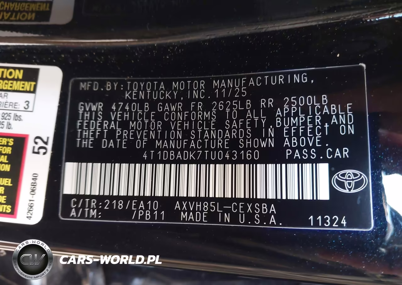 2026 Toyota Camry Se VIN:4T1DBADK7TU043160 - 9