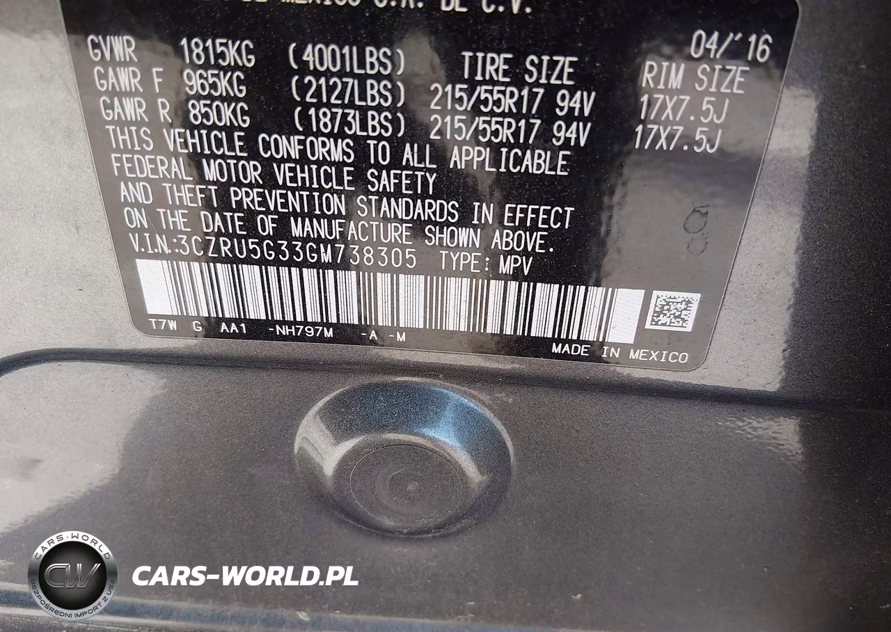 2016 Honda Hr-V Lx VIN:3CZRU5G33GM738305 - 9