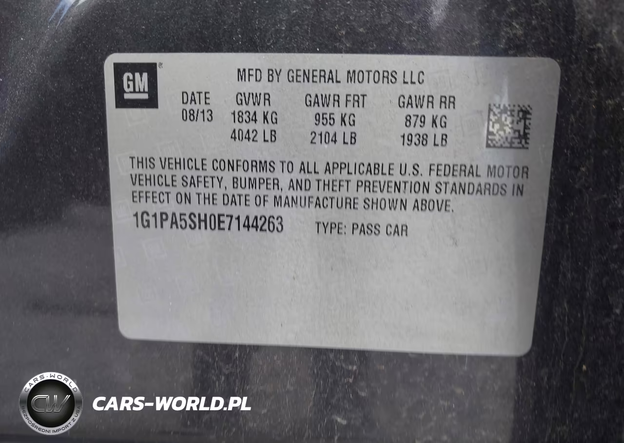 2014 Chevrolet Cruze Ls Auto VIN:1G1PA5SH0E7144263 - 9
