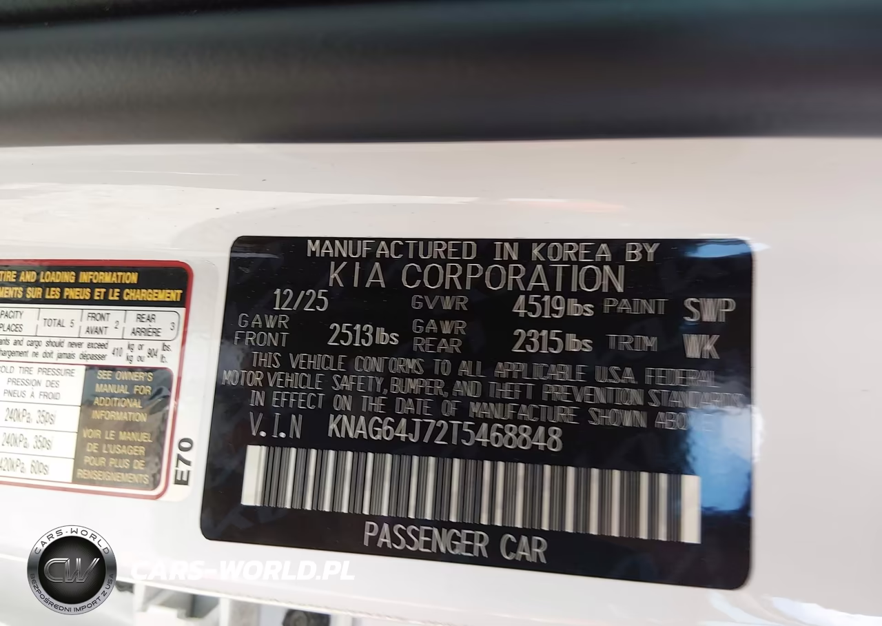 2026 Kia K5 Gt-Line Awd VIN:KNAG64J72T5468848 - 9