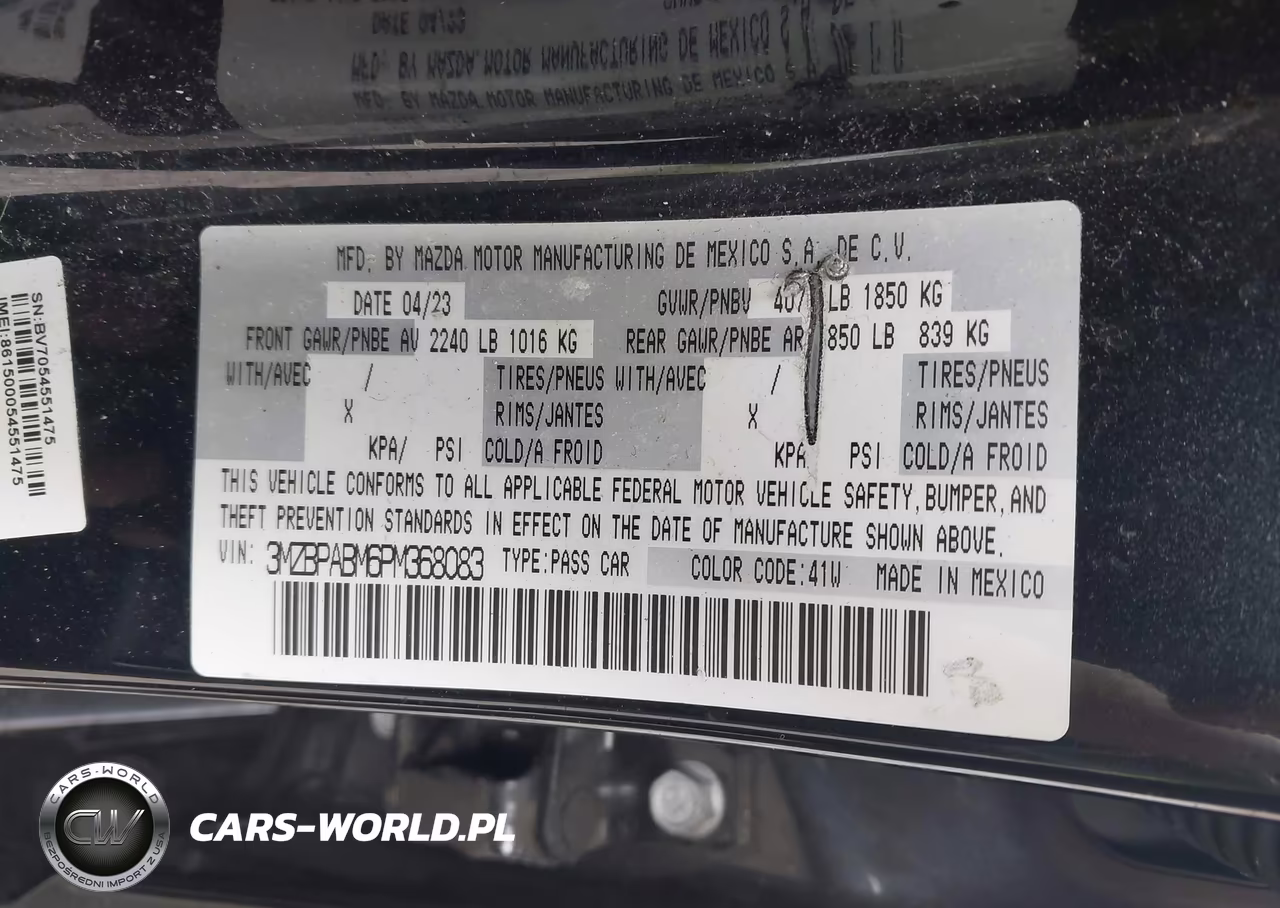 2023 Mazda Mazda3 2.5 S Select VIN:3MZBPABM6PM368083 - 9