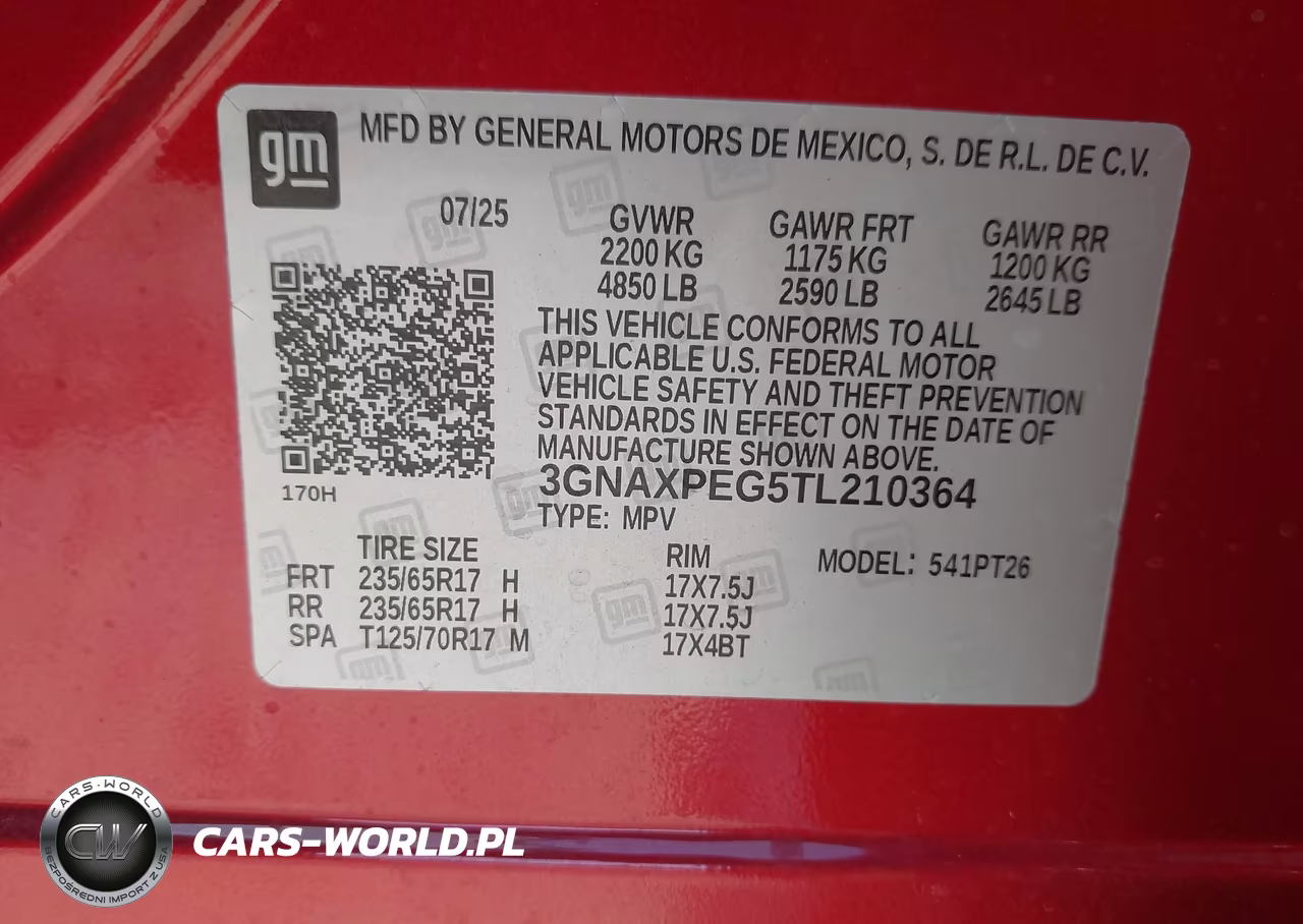 2026 Chevrolet Equinox Awd Lt VIN:3GNAXPEG5TL210364 - 9