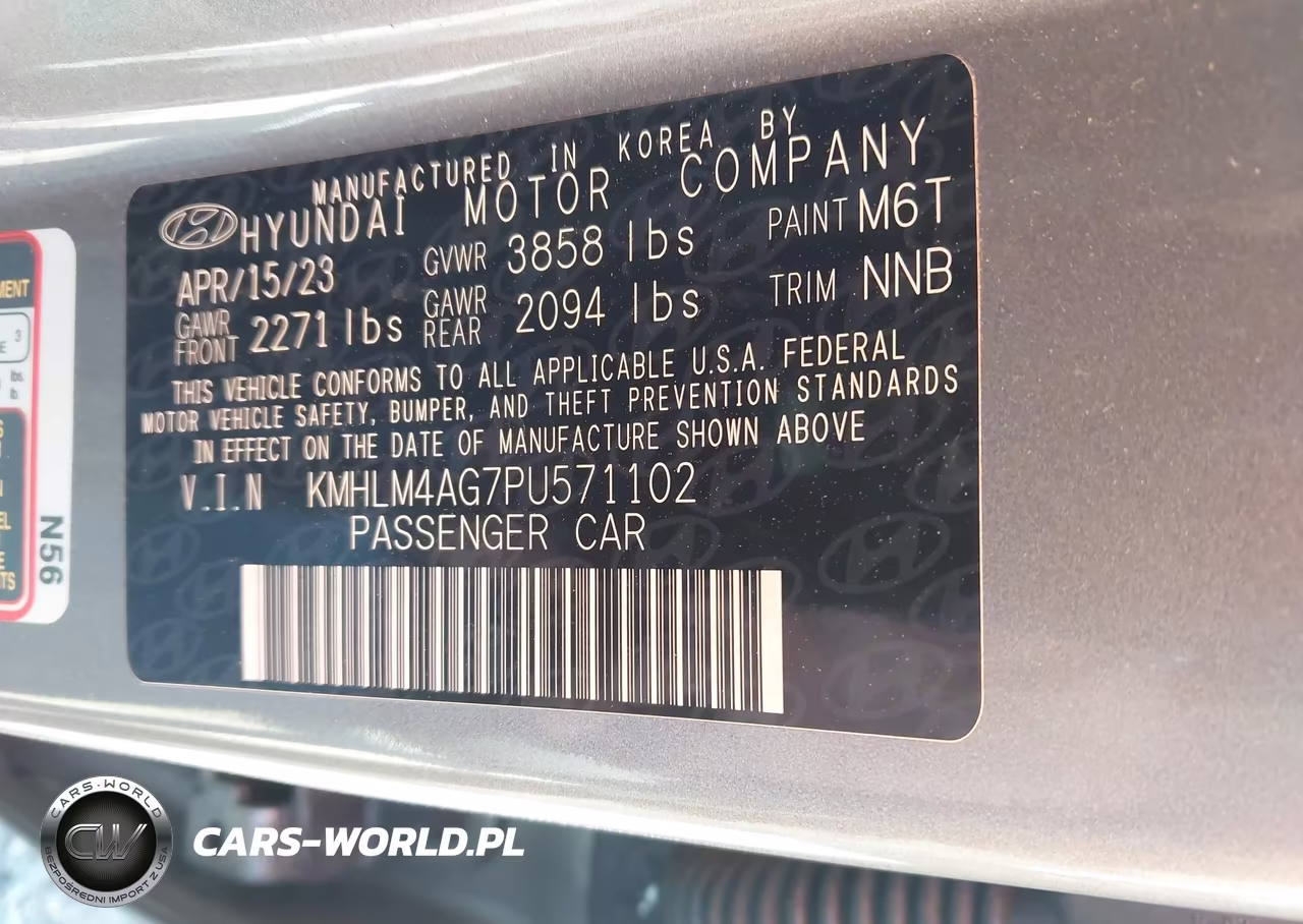 2023 Hyundai Elantra Sel VIN:KMHLM4AG7PU571102 - 9