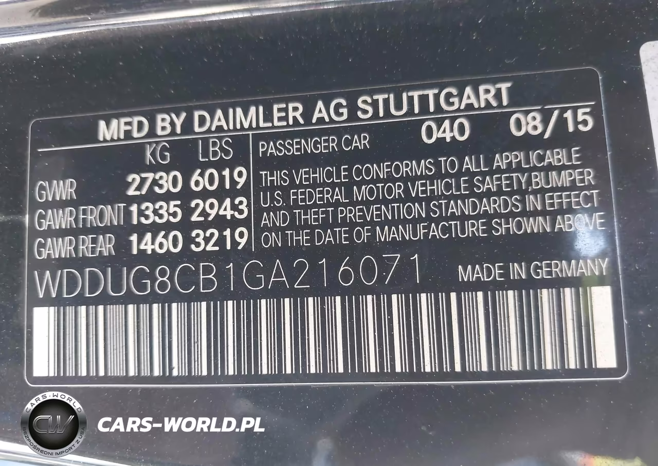 2016 Mercedes-Benz S 550 VIN:WDDUG8CB1GA216071 - 9