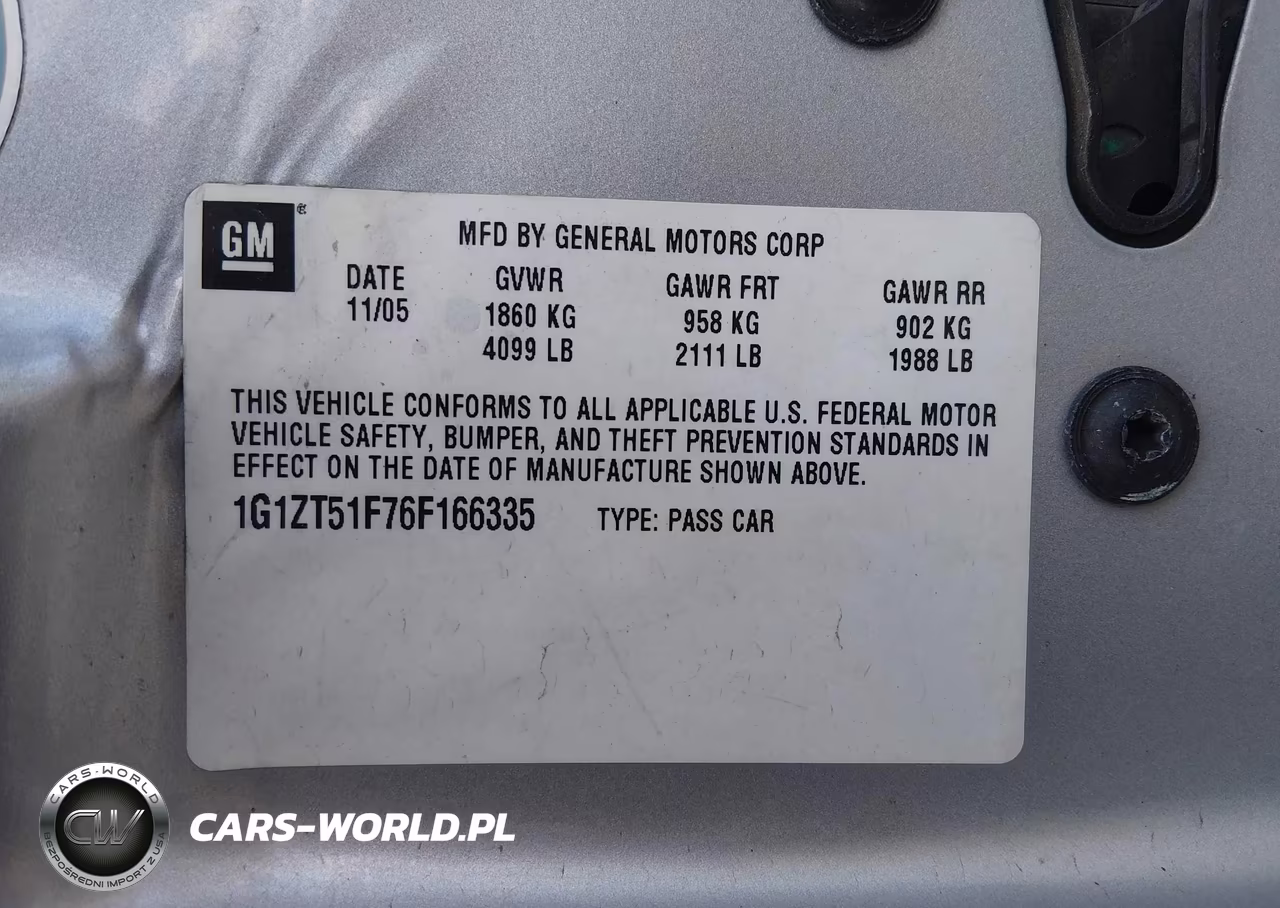 2006 Chevrolet Malibu Lt VIN:1G1ZT51F76F166335 - 9