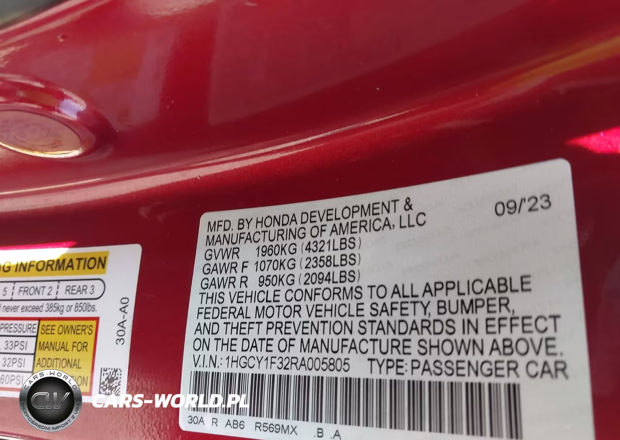 2024 Honda Accord Ex VIN:1HGCY1F32RA005805 - 9