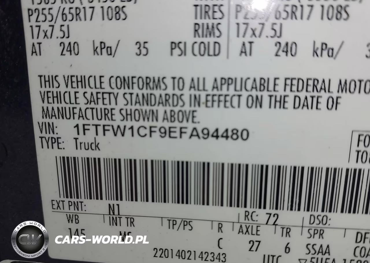2014 Ford F-150 Xlt VIN:1FTFW1CF9EFA94480 - 9