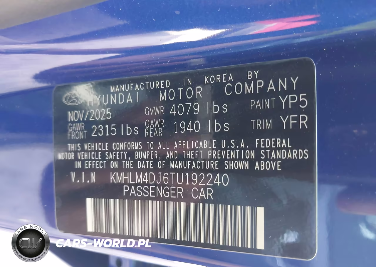 2026 Hyundai Elantra Hybrid Blue VIN:KMHLM4DJ6TU192240 - 9