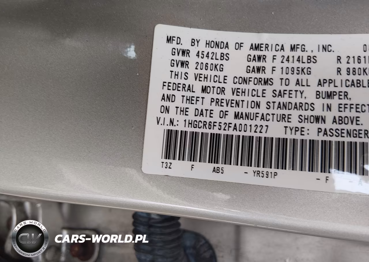 2015 Honda Accord Hybrid Ex-L VIN:1HGCR6F52FA001227 - 9
