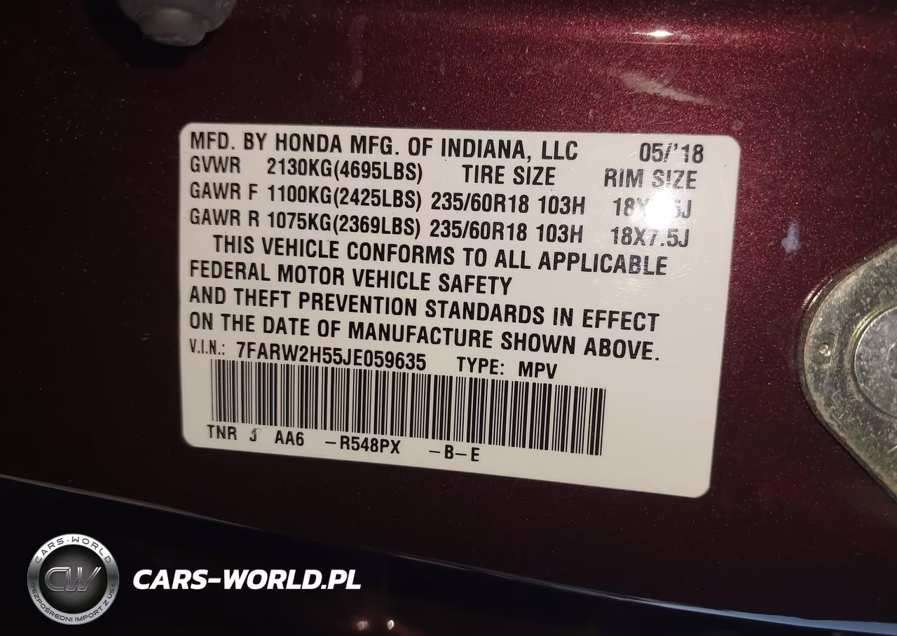 2018 Honda Cr-V Ex VIN:7FARW2H55JE059635 - 9