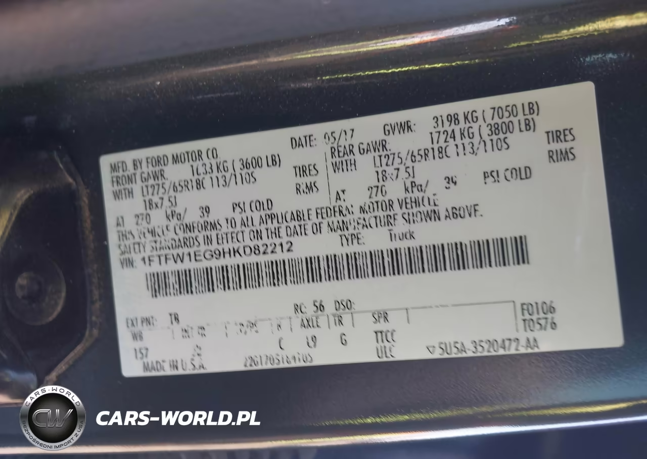2017 Ford F-150 King Ranch-Lariat-Limited-Platinum-Xl-Xlt VIN:1FTFW1EG9HKD82212 - 9