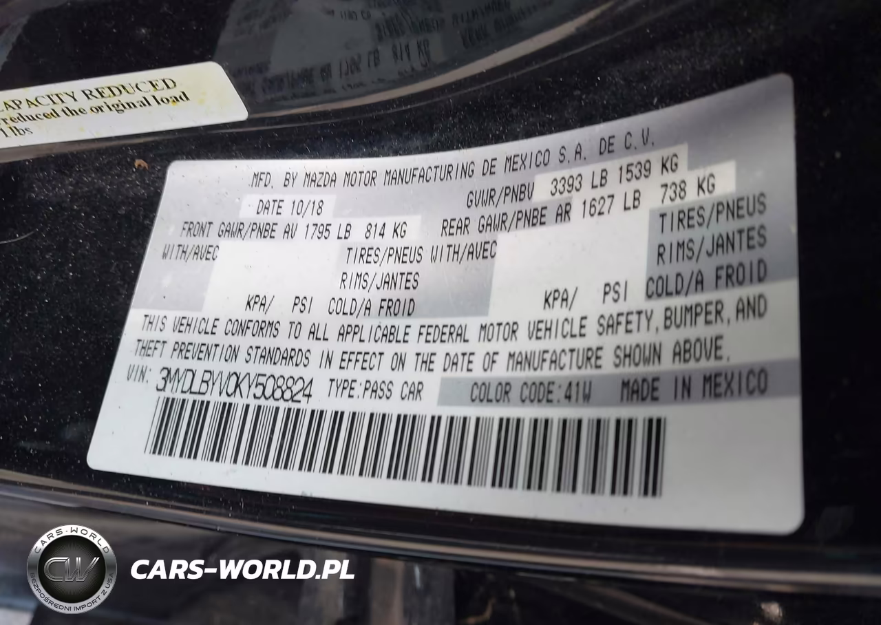 2019 Toyota Yaris Le VIN:3MYDLBYV0KY508824 - 9