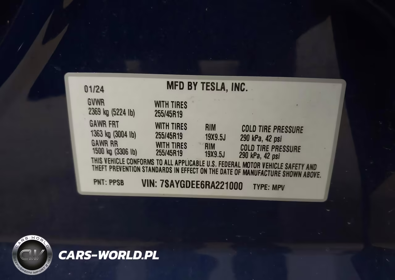 2024 Tesla Model Y Long Range Dual Motor All-Wheel Drive VIN:7SAYGDEE6RA221000 - 9